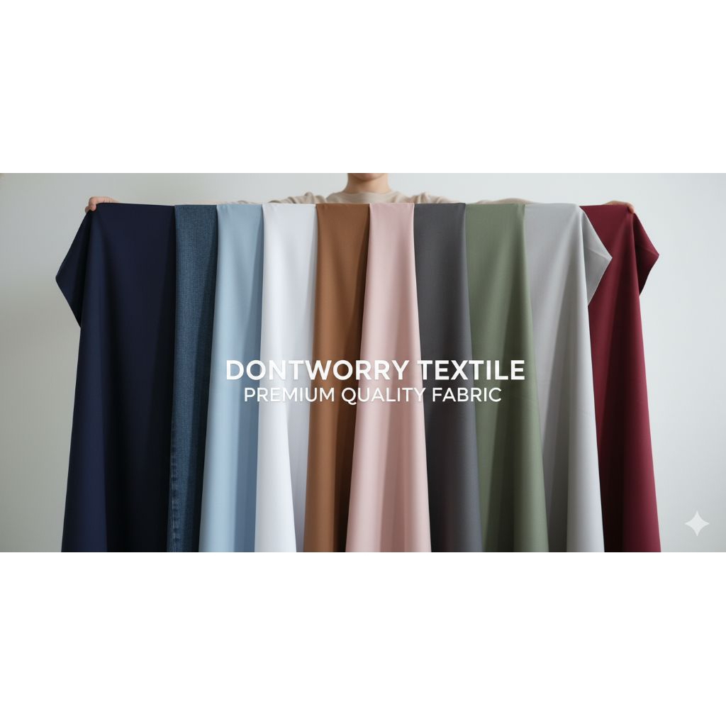 Kain Polymicro Premium/ Kain Micro Tebal Halus Meteran untuk Baju+jilbab sprei gordyn