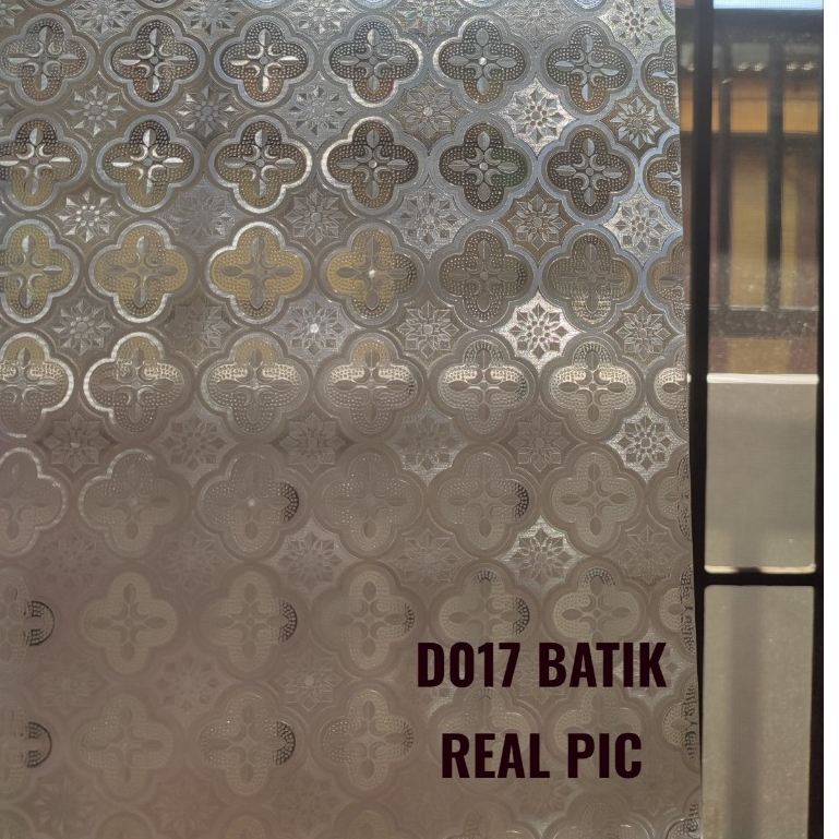 GJ - D018 BATIK SANBLAST STIKER KACA JENDELA 3D SANBLAST JENDELA STIKER KACA FILM STICKER SUNBLAST