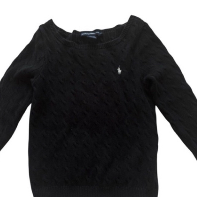 polo sweater cable knit sz M