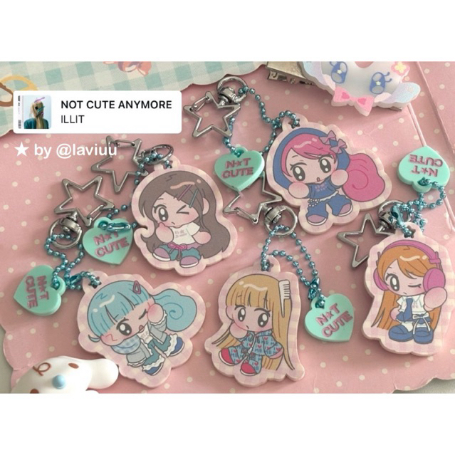 illit not cute anymore keychain