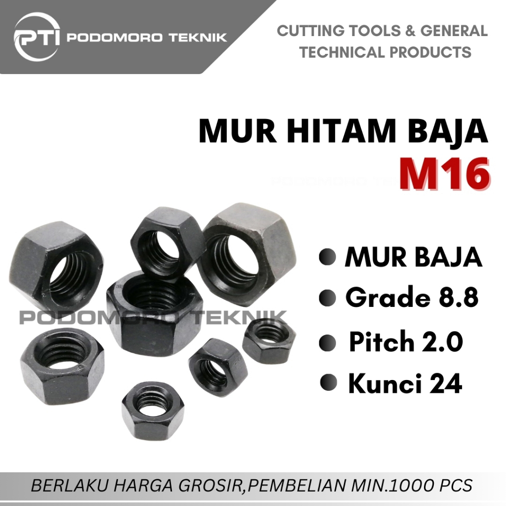 Mur Hitam M16 Mur Hitam Baja M16