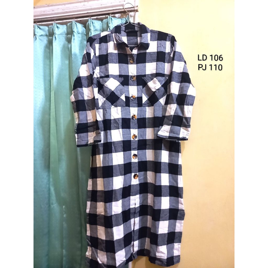 Preloved dress flanel Benhill Woman