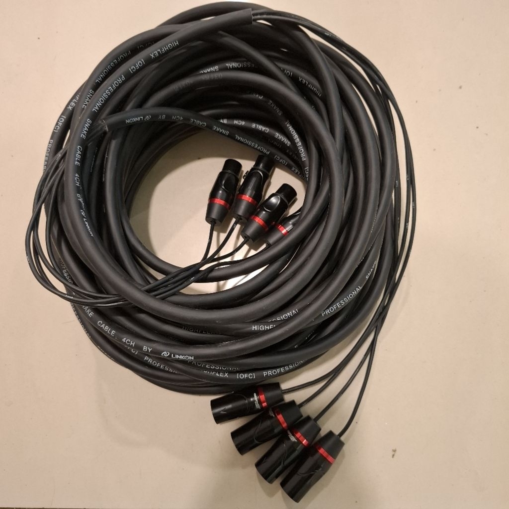 Snake Kabel isi 4Ch Connector SPL AUDIO Male to Female _ 20Meter