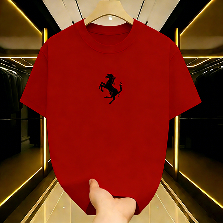 ** COD ** kaos pria keren Cotton100% Kaos Logo Kuda Lari Ferrari kaos pria original kaos distro pria