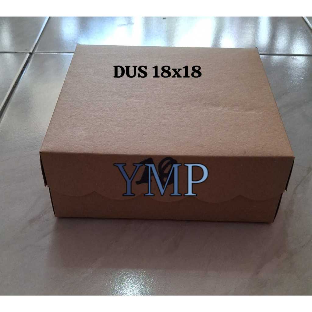 Dus Nasi Kraft Renda  / Kotak Catering warna coklat non laminasi / Dus 18x18 20x20 22x22