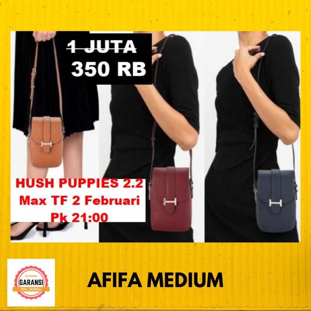 Tas selempang sling bag Hush Puppies wanita sale AFIFA 100% HushPuppies original store