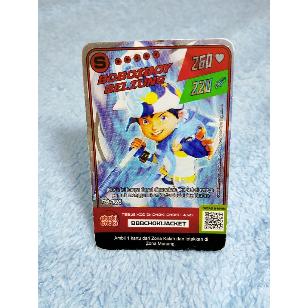 kartu Choki-choki original hologram BoBoiBoy beliung s