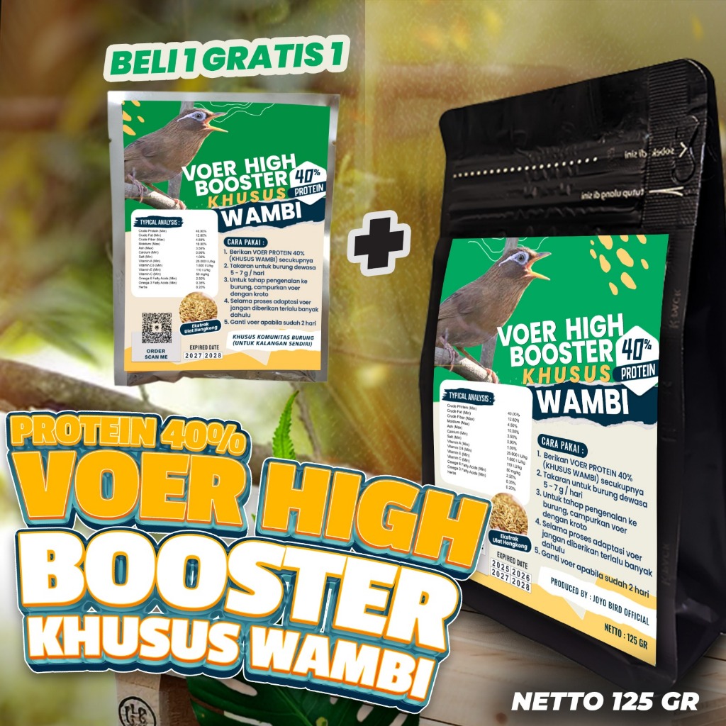 MAKANAN BURUNG WAMBIE | VOER WAMBIE JUARA LOMBA WAMBIE | EKSTRAK ULAT HONGKONG | PAKAN JUARA LOMBA W