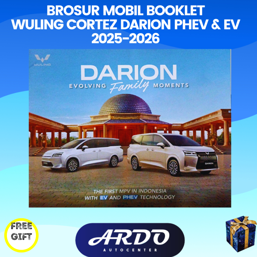 Brosur katalog mobil Wuling Cortez Darion PHEV & EV 2025-2026 Versi Booklet atau Buku