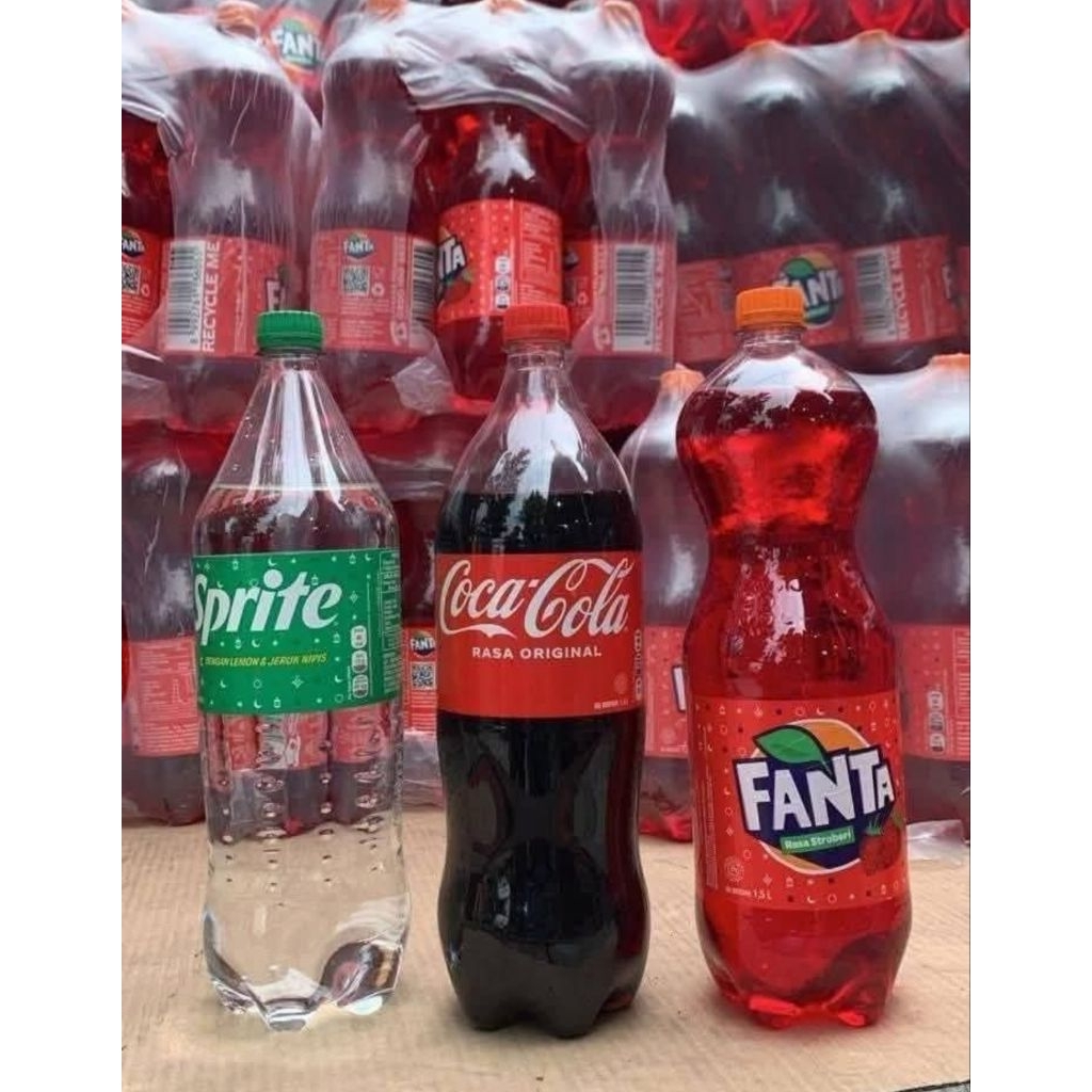 Fanta Cola Sprite 1 Liter ( PerKrat ) 1 krat 12 botol