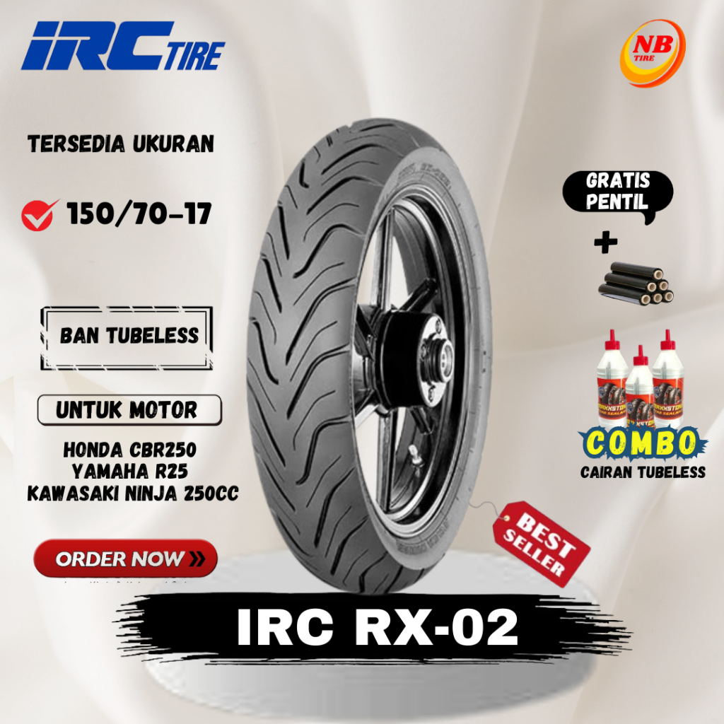 Ban Tubles Aspira Premio Sportivo (150/60-17 ) Tubeless Ring 17 Rear Gratis Pentil