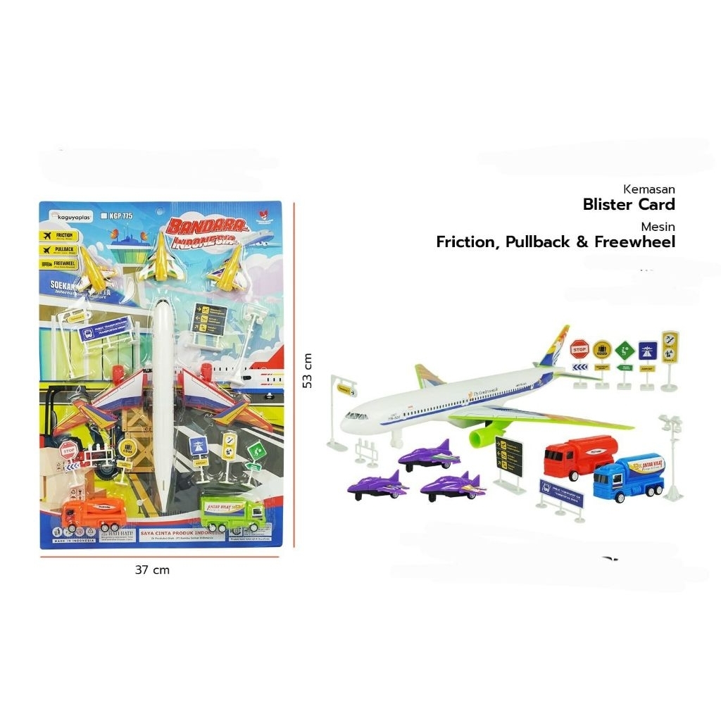 Mainan Anak Pesawat Set Bandara Indonesia