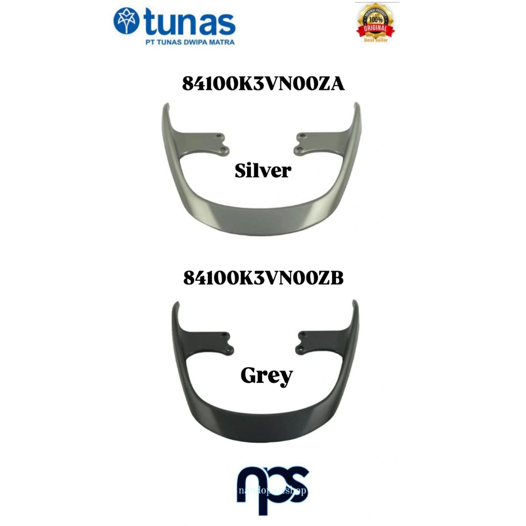 Rair Real Grab Behel Belakang Silver Dan Greay Honda Stylo 160 Original AHM (84100K3VN00ZA-84100K3VN