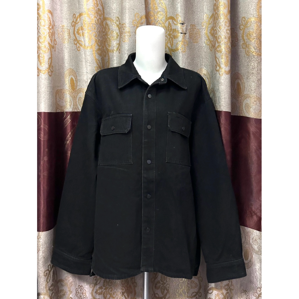 branded Buckaroo fulltag - preloved jacket denim jeans hitam tebal premium pria wanita kancing embos