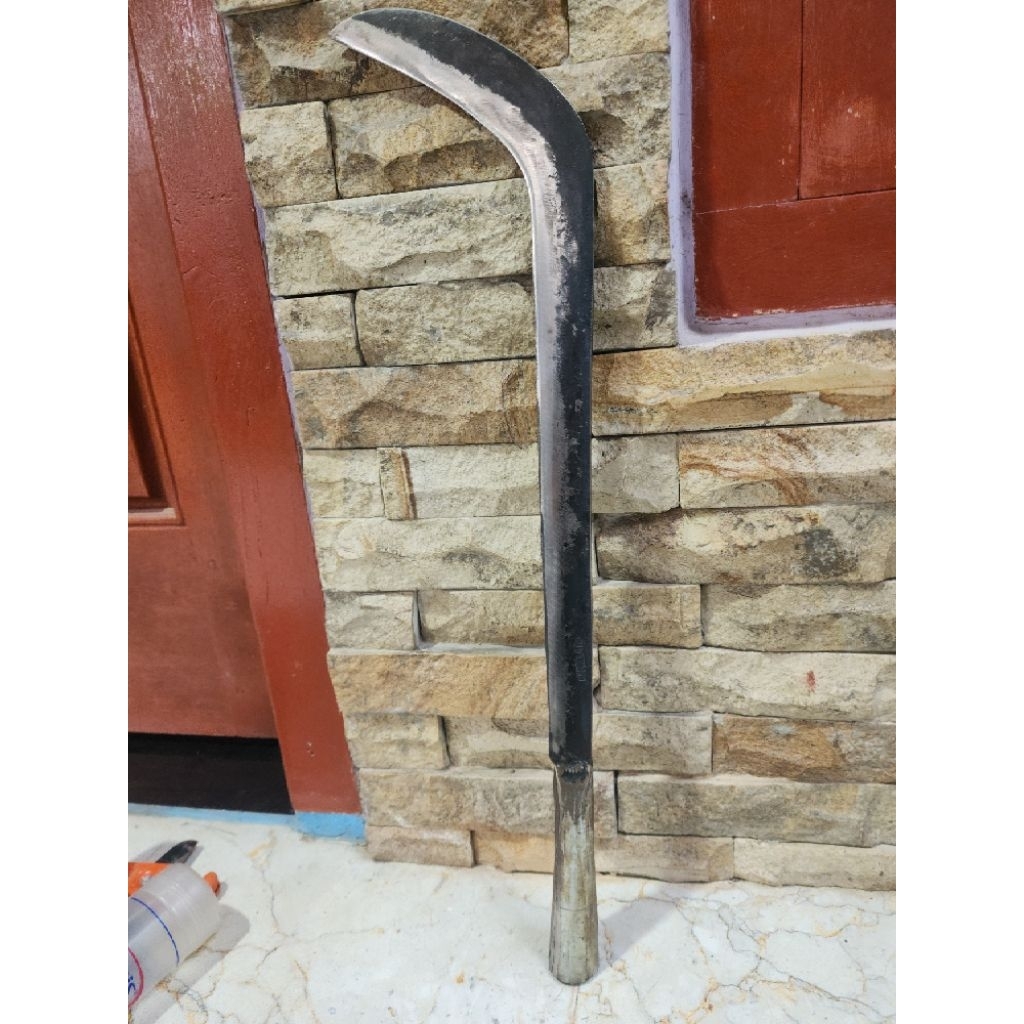 Ndoret Pembersih Semak Belukar Baja Karbon - Alat Pertanian Sabit Panjang Full Las 60cm