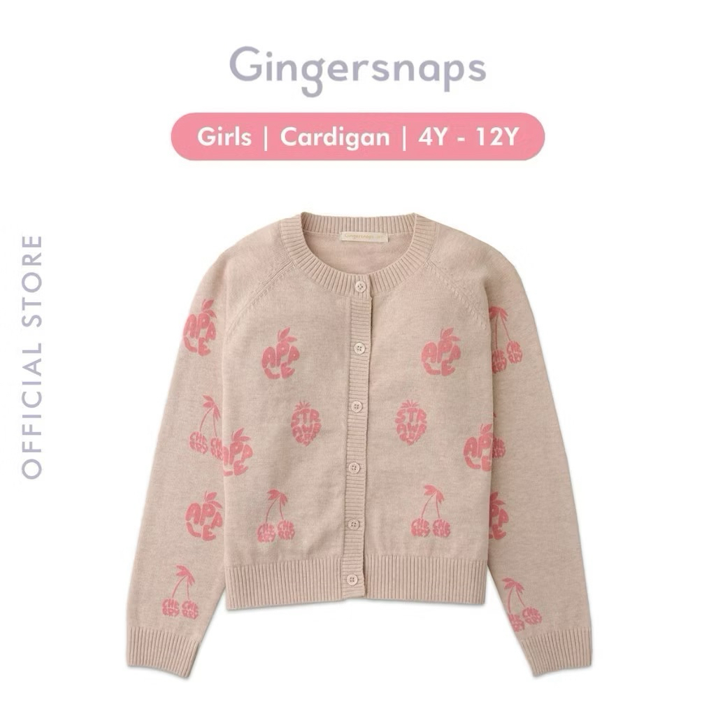 Gingersnaps Growing Together Cardigan size 10 - Jaket Anak Perempuan (Krem)