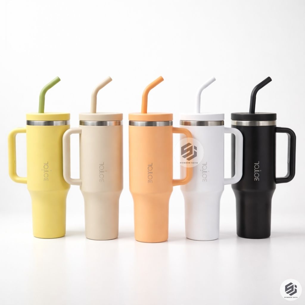 Botol Minum Tumbler 3OTOL Rock Termos Stainless Steel dengan Sedotan