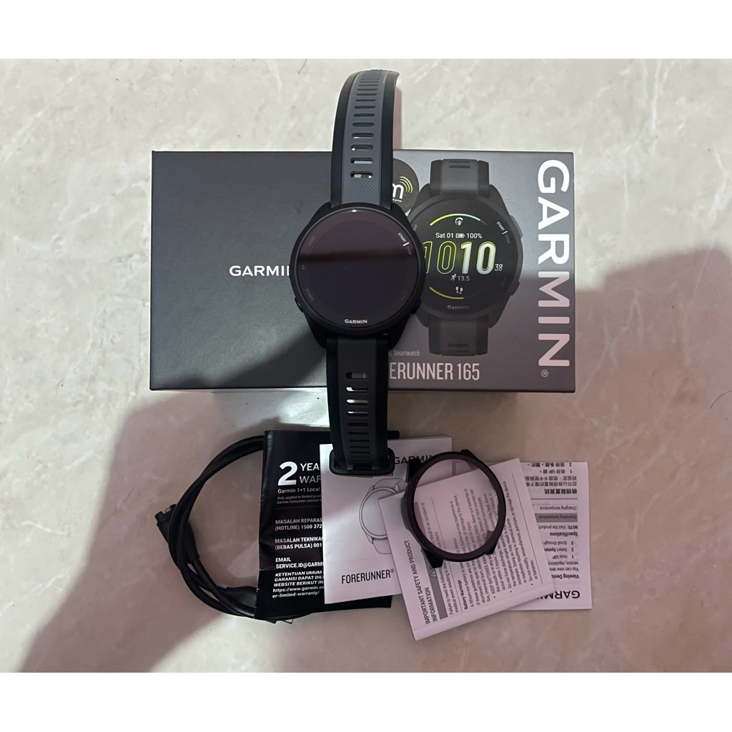 Smartwatch  Garmin forerunner 165 non music jam tangan olahraga  Garmin fr165
