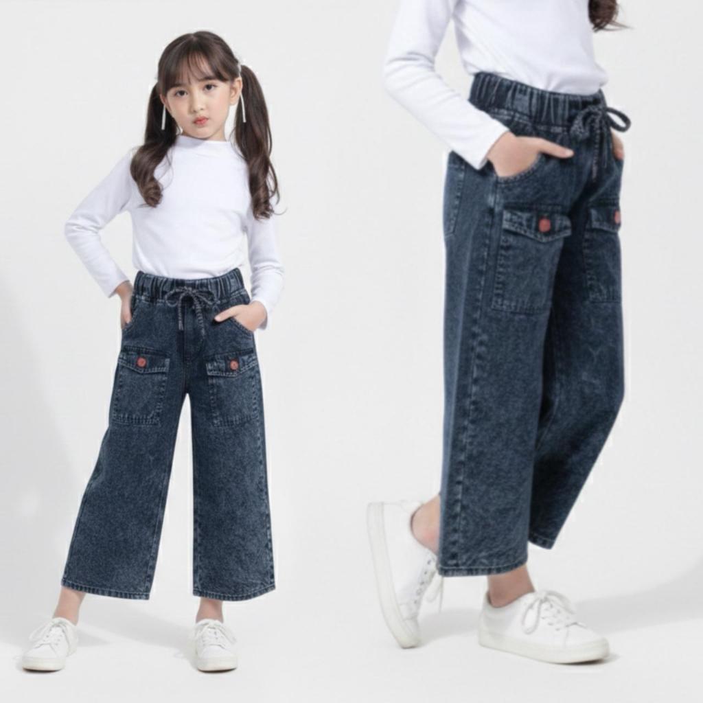 Kulot Boyfriend Anak Perempuan 5-7 Tahun - Celana Jeans Anak Perempuan Terbaru