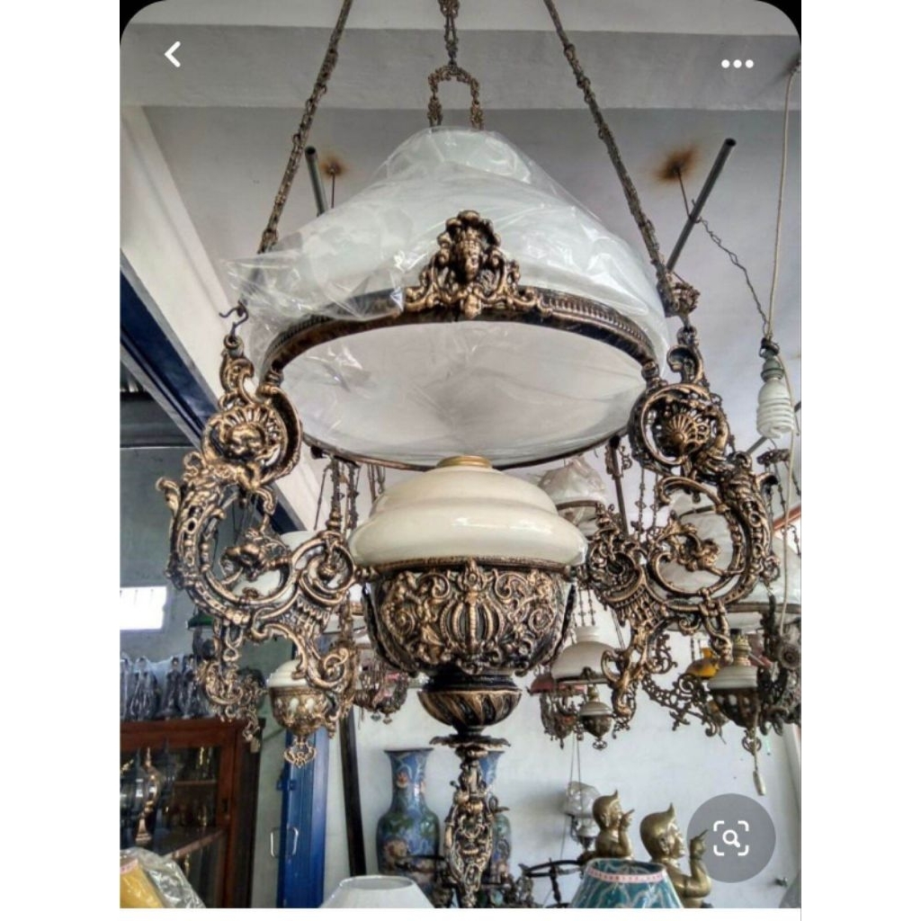 LAMPU GANTUNG KEREK,LAMPU GANTUNG JAWA,lampu gantung retro,lampu antik,lampu alumnium,lampu cor