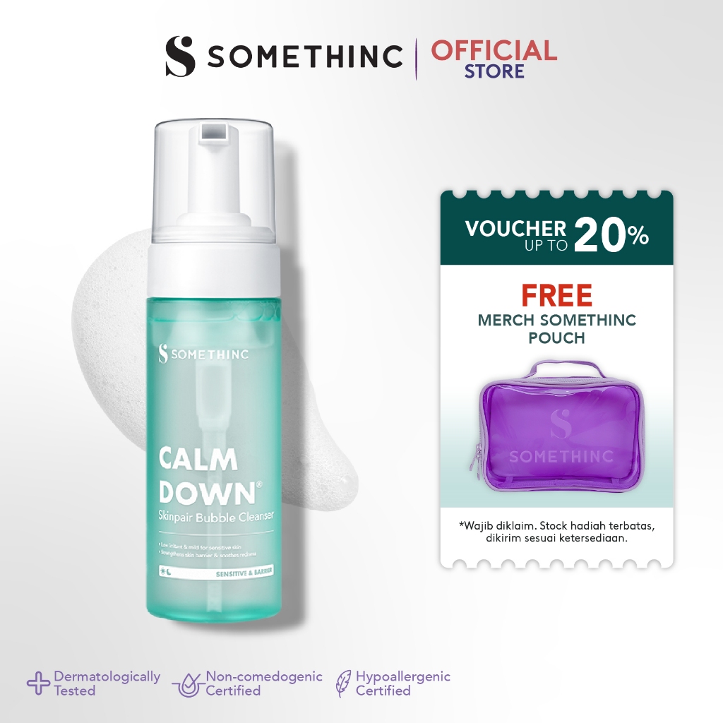 SOMETHINC Calm Down Skinpair Bubble Cleanser  - Sabun Cuci Muka untuk Kulit Sensitif & Iritasi. Mere