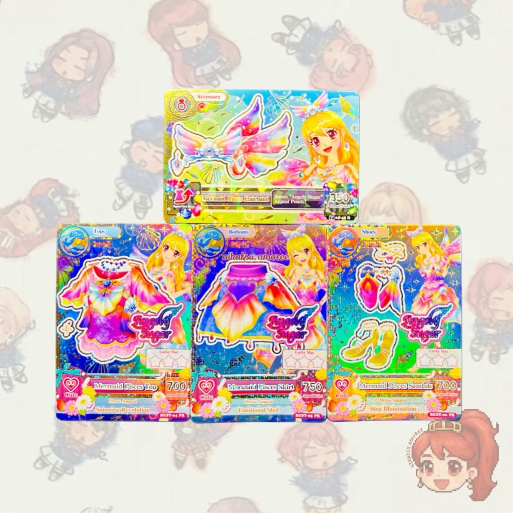 Aikatsu Premium Angely Sugar Mermaid Pisces Set Ichigo Hoshimiya