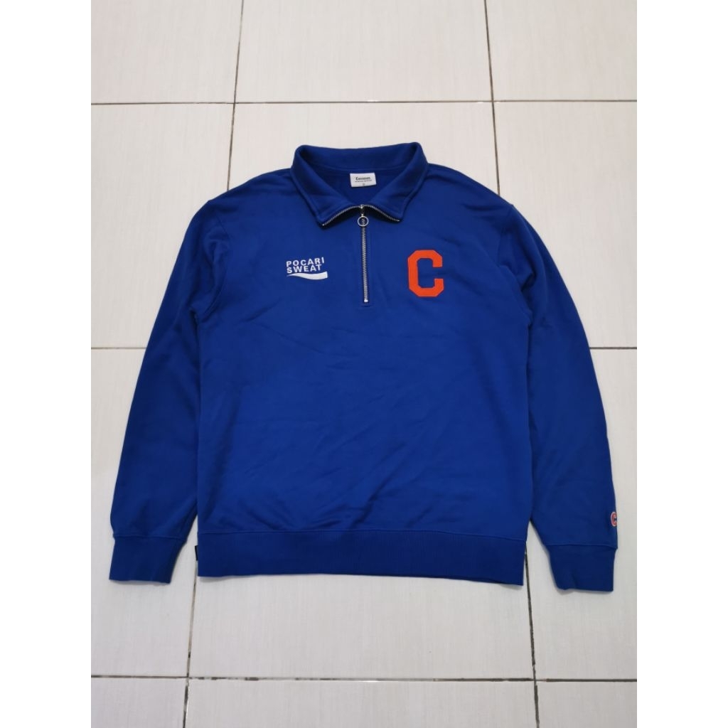 sweatshirt halfzip covernat x pocari sweat