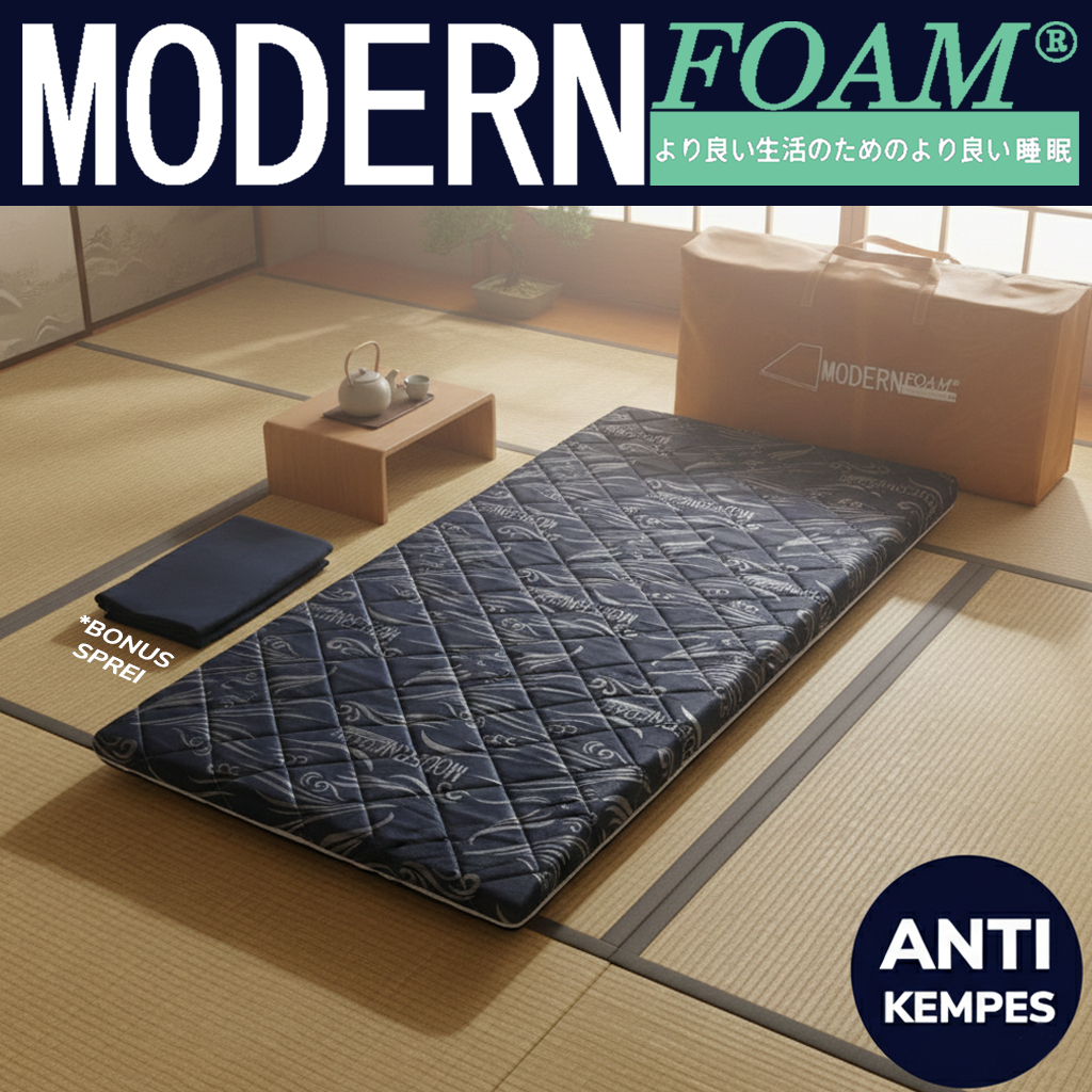 Kasur Lipat Lantai Anti Kempes Modern Foam - Matras Travel Portable - Kasur Minimalis Kamar Kost
