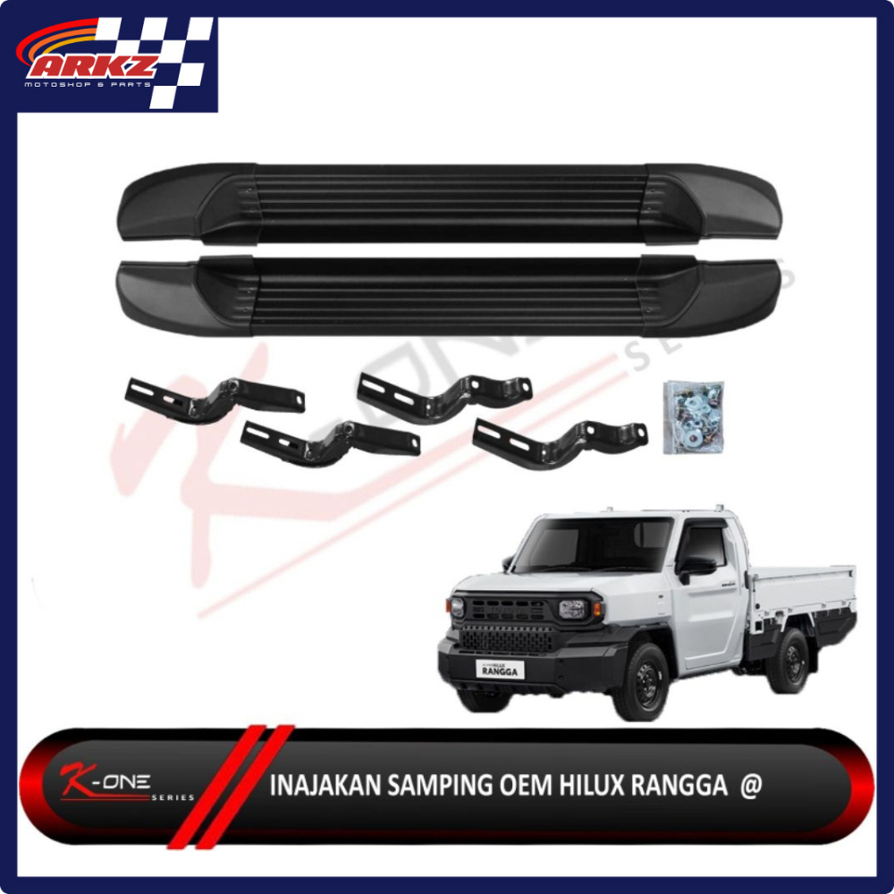 BARU Import Footstep Pijakan Kaki Toyota Hilux Rangga Terbaru Kokoh Elegan Hitam