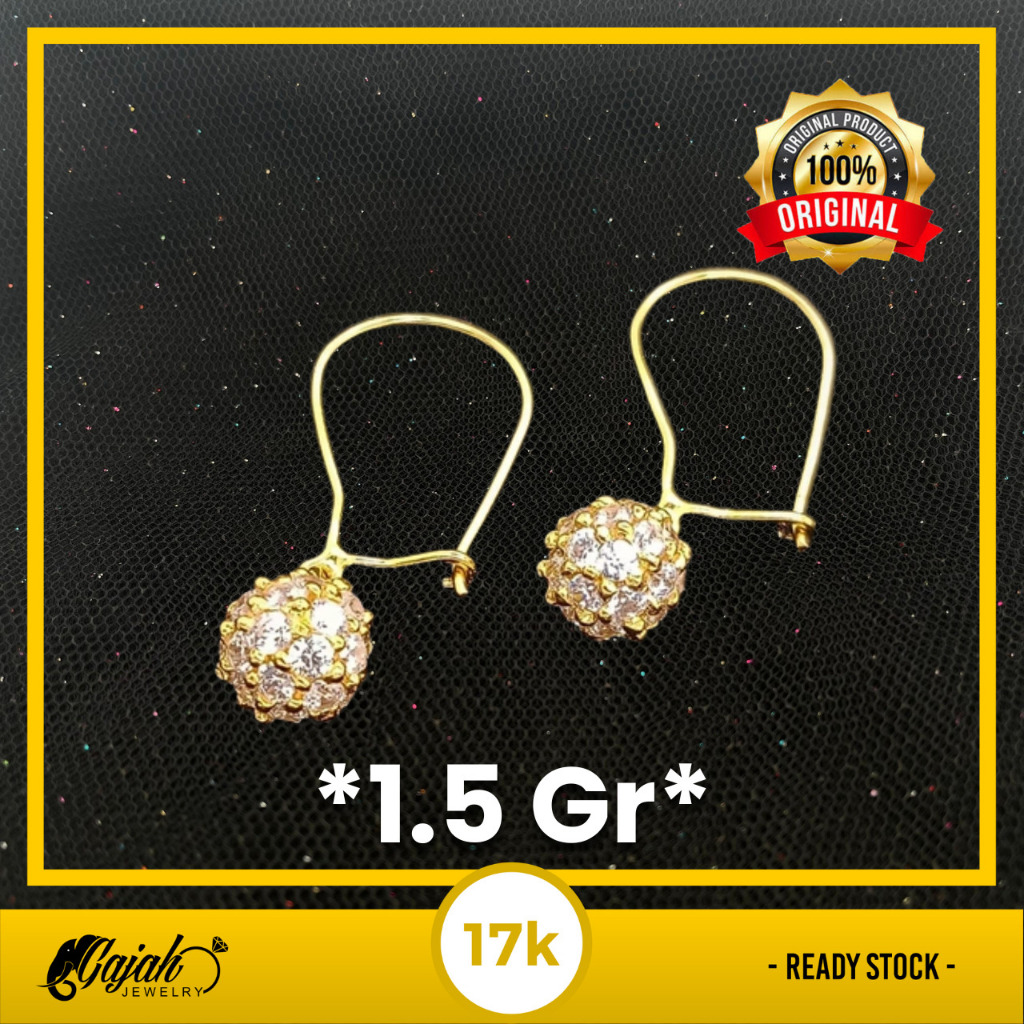 Anting Emas 17K - Toko Emas Gajah - 1.5 Gram 3479
