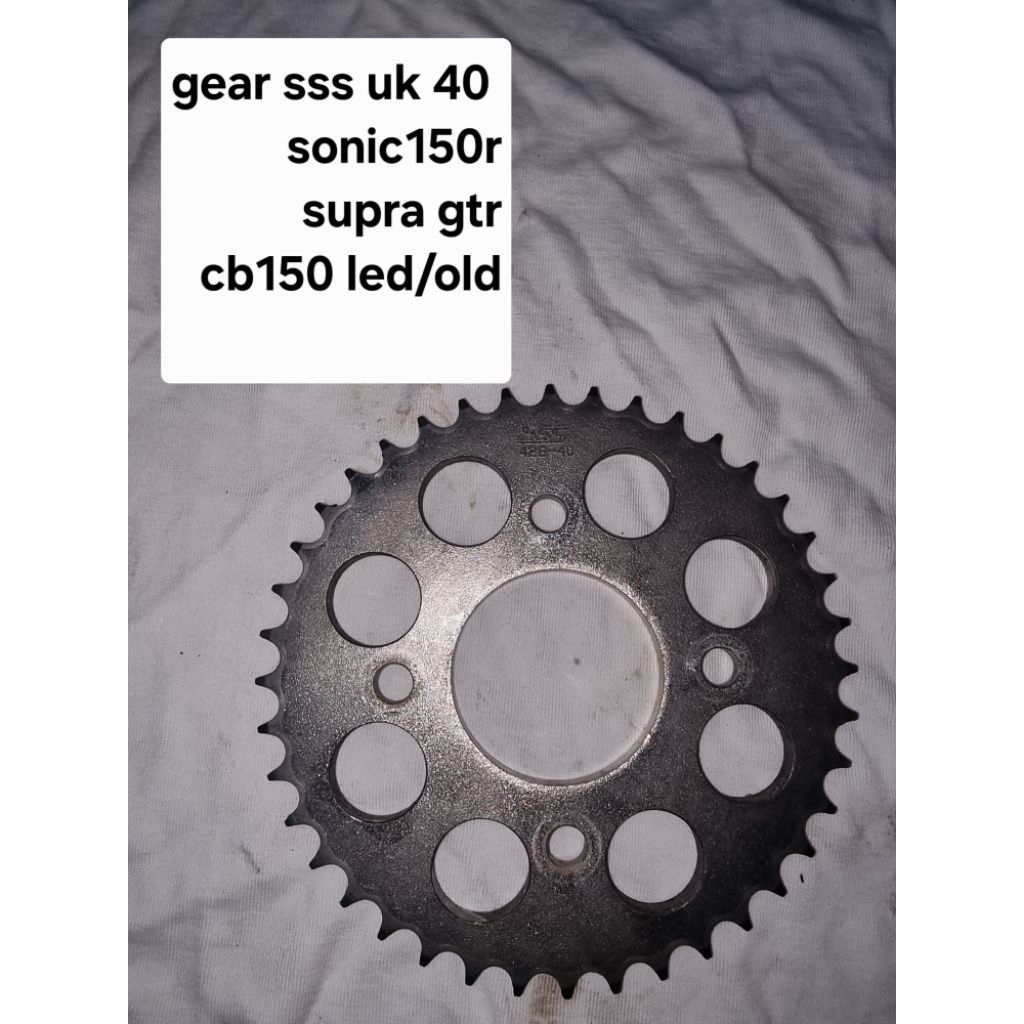 gear rantai belakang sss sonic150r cb150r led cbr led supra gtr normal ori copotan