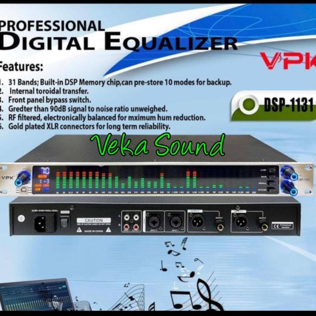Equalizer digital profesional dsp1131 dsp1131 31 band original