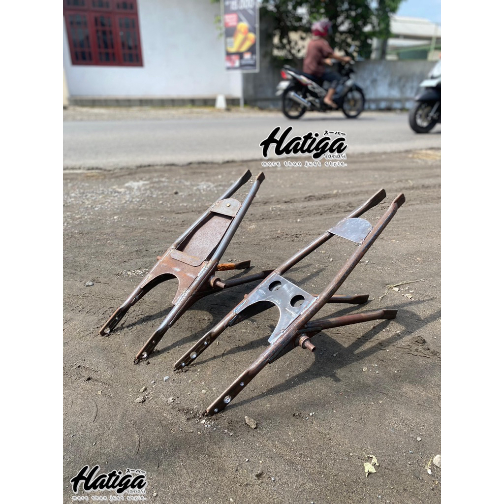 BUNTUTAN SAMBUNGAN RANGKA CB DAN GL100 NGANJUKAN SET DUDUKAN SHOCK TATANAN PRESISI