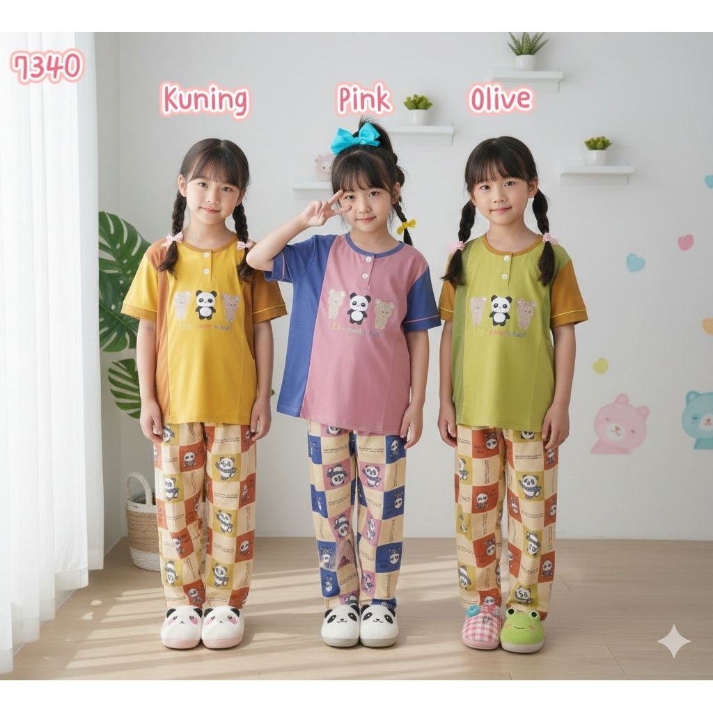 SETELAN BABYDOLL AMRO ANAK SCPXL CELANA PANJANG 7340