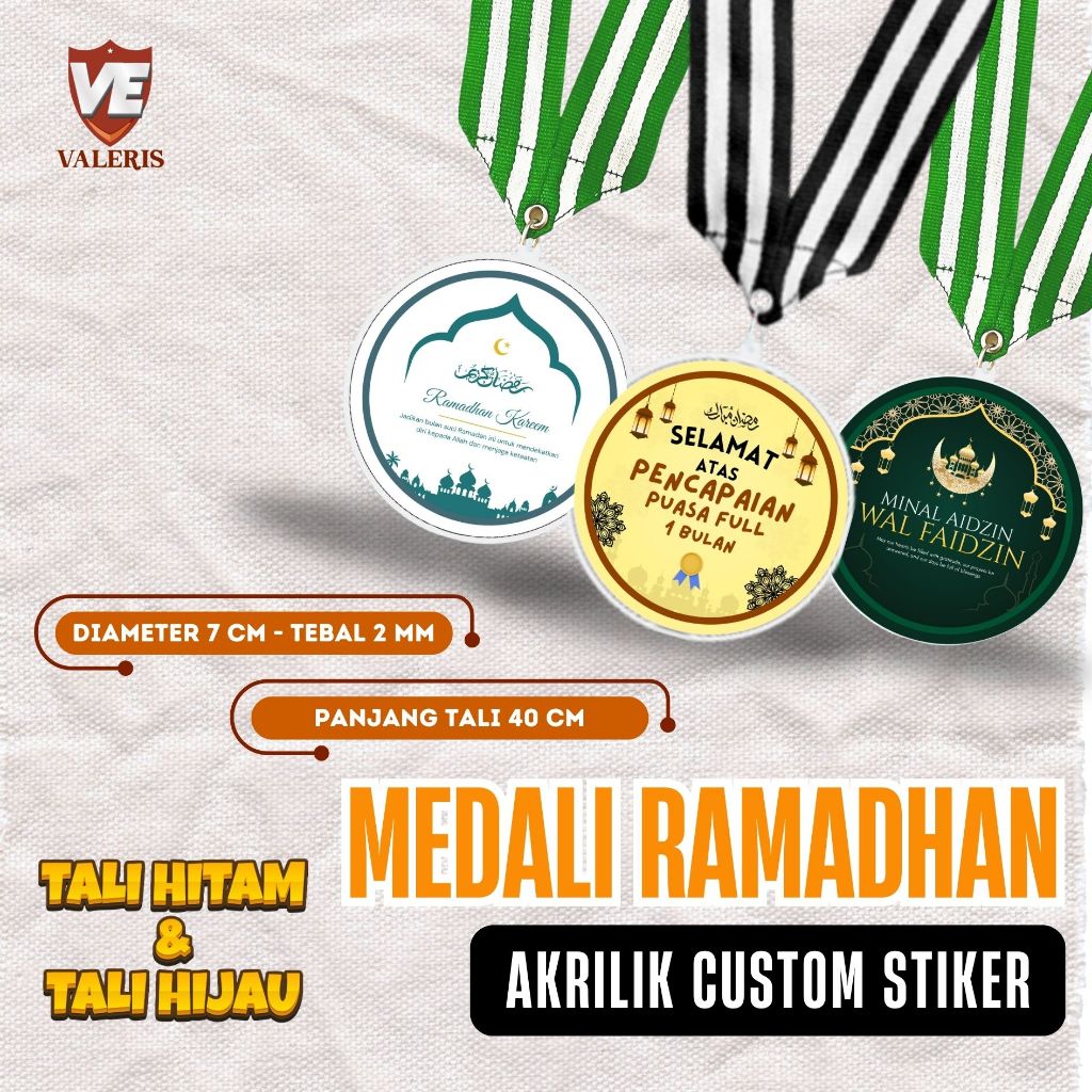 Medali Akrilik Custom Tema Ramadan | Souvenir & Penghargaan