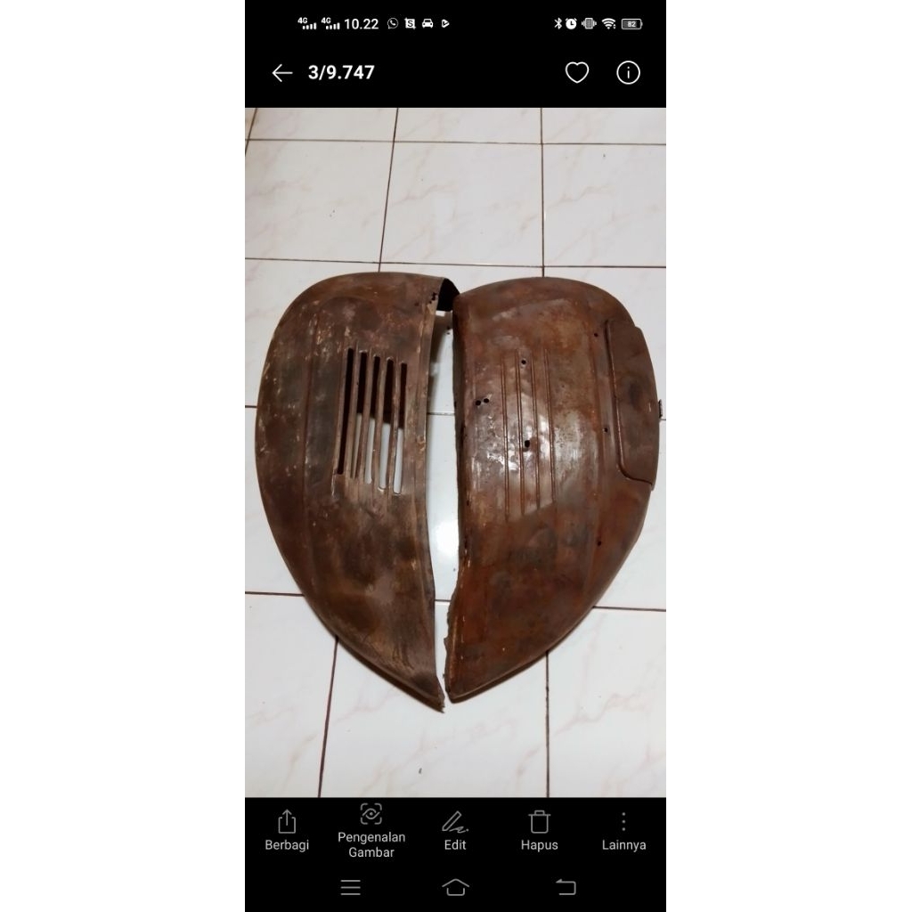 Tepong kanan kiri vespa super original kalengan
