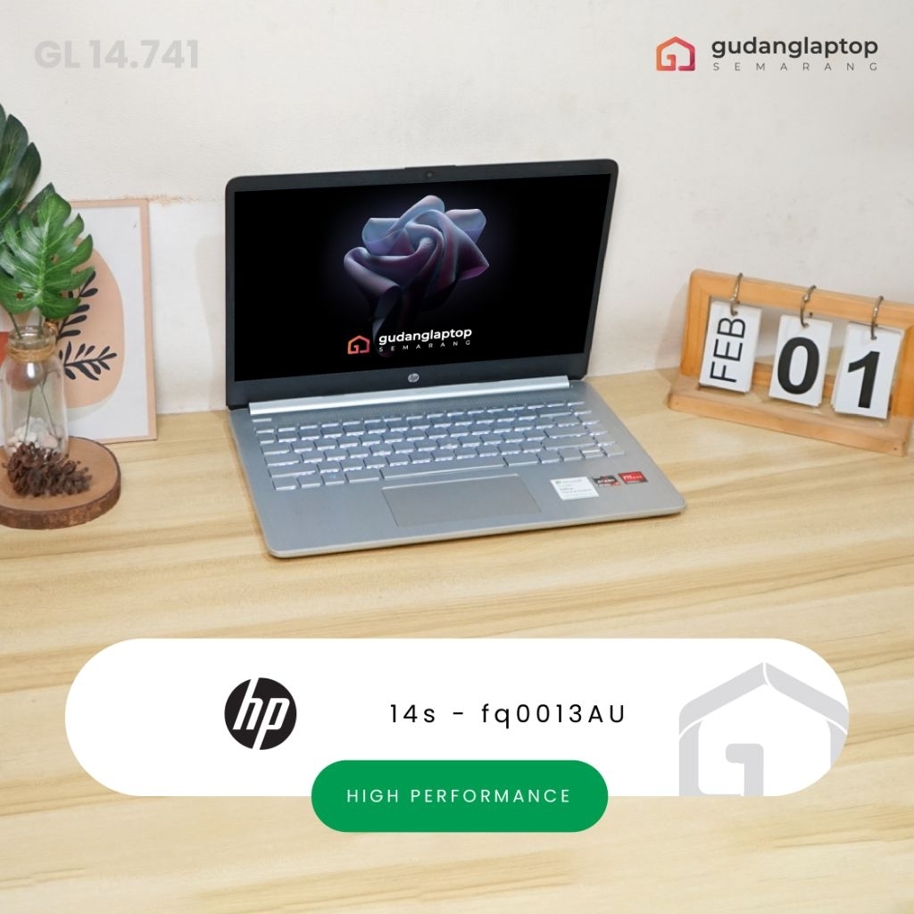 HP 14s - fq0013AU AMD Ryzen 7 - 4700U 8/512 Webcam, WiFi, Bluetooth, Backlight Keyboard | GL14741
