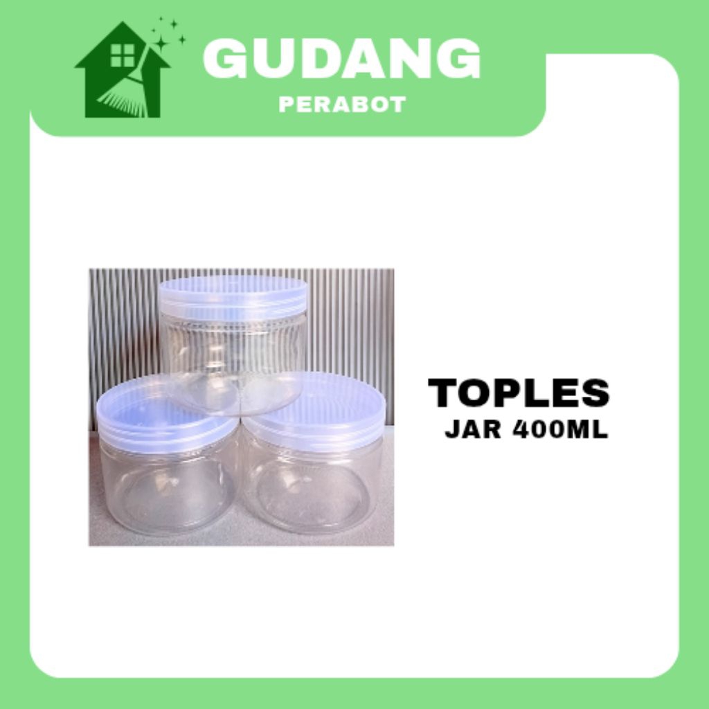 400ml TOPLES JAR PLASTIK / TOPLES JAJAN / TOPLES KUE