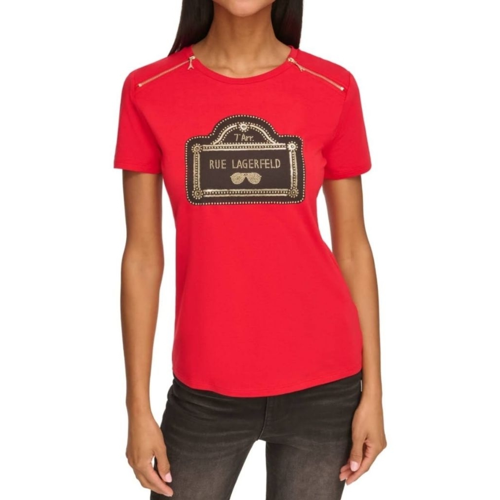 Karl Lagerfeld red t-shirt