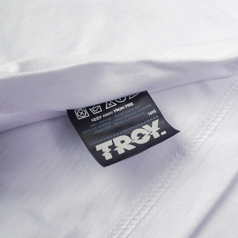 Troy Company Neck Strip Tshirt White Sunshine - Kaos Lengan Pendek Kaos Putih KST 3041-3W2B
