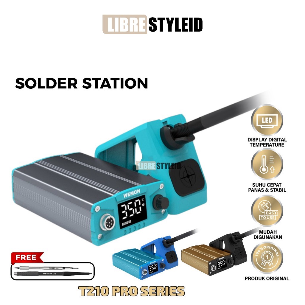 WEMON T210 PRO SOLDER STATION 120W DIGITAL FAST HEAT SERVIS HP PCB - SOLDER STATION WEMON T210 PRO 1