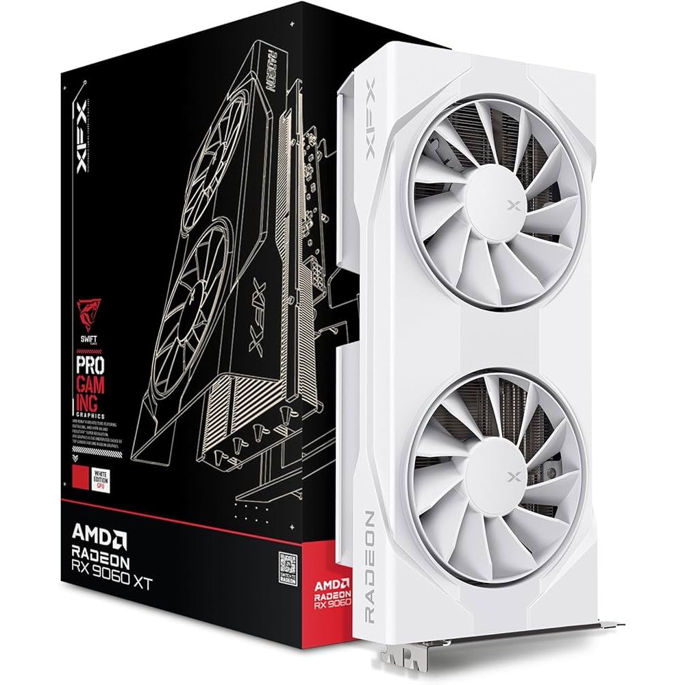 VGA XFX RX9060 XT SWIFT OC 16GB - WHITE