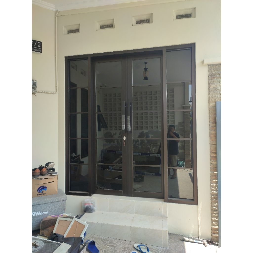 pintu sleding kaca mati