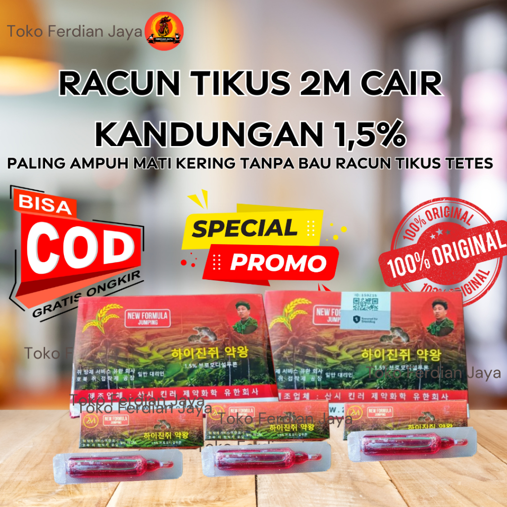 Racun Tikus Cair 2M KANDUNGAN 1.5% Paling Ampuh Mati Kering Tanpa Bau Racun Tikus Tetes