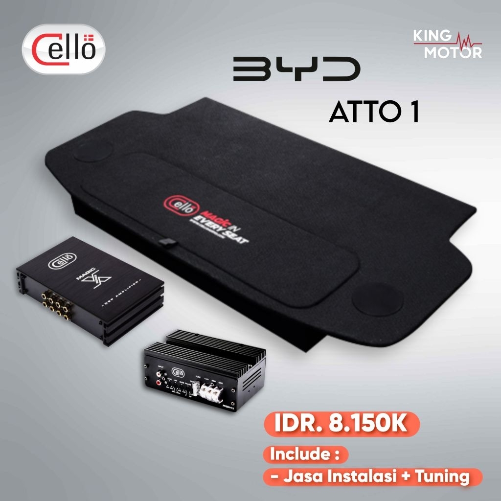 CELLO Paket Audio Mobil BYD Atto 1 (Include Pemasangan + Tuning)