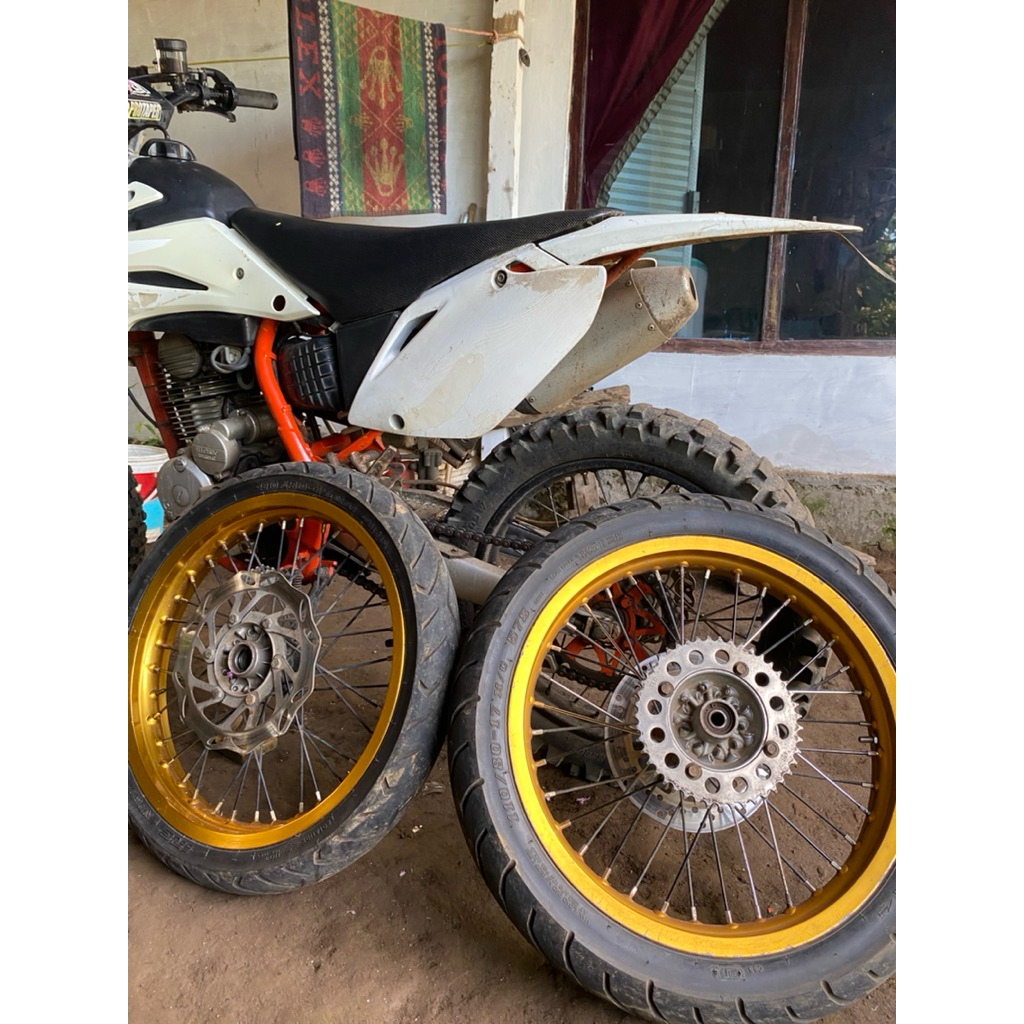 velk trail klx set depan belakang pnp klx crf