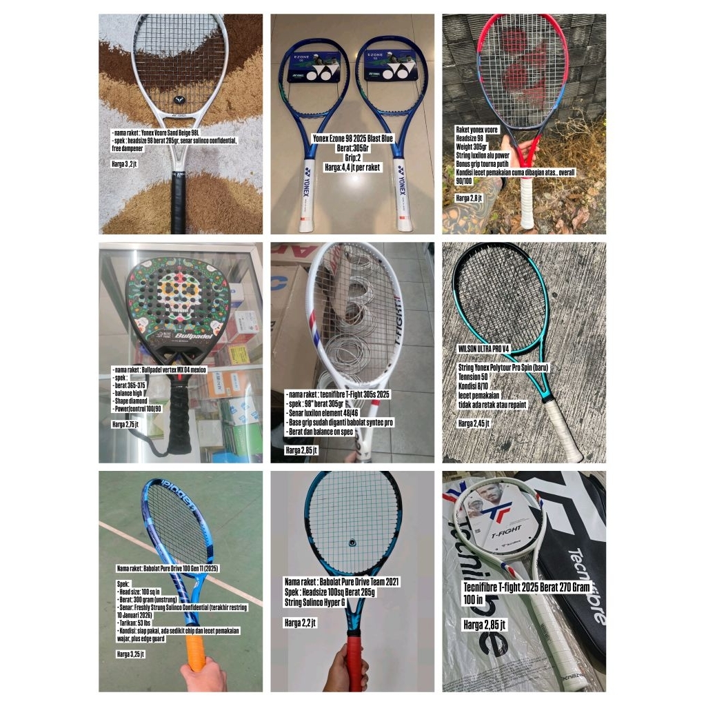 raket tenis Yonex ezone 105 sky blue