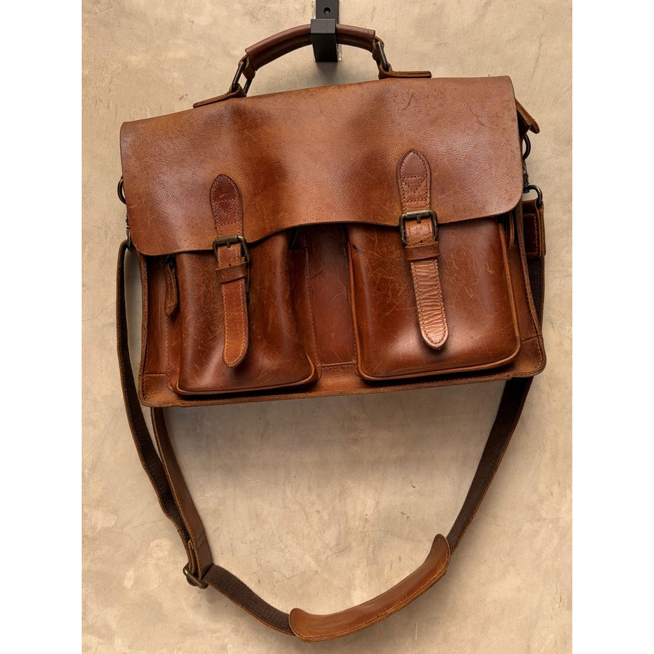 Tas Kulit Asli Messenger Bag Fullhardy Original Sehat Terawat Leather Bag Preloved