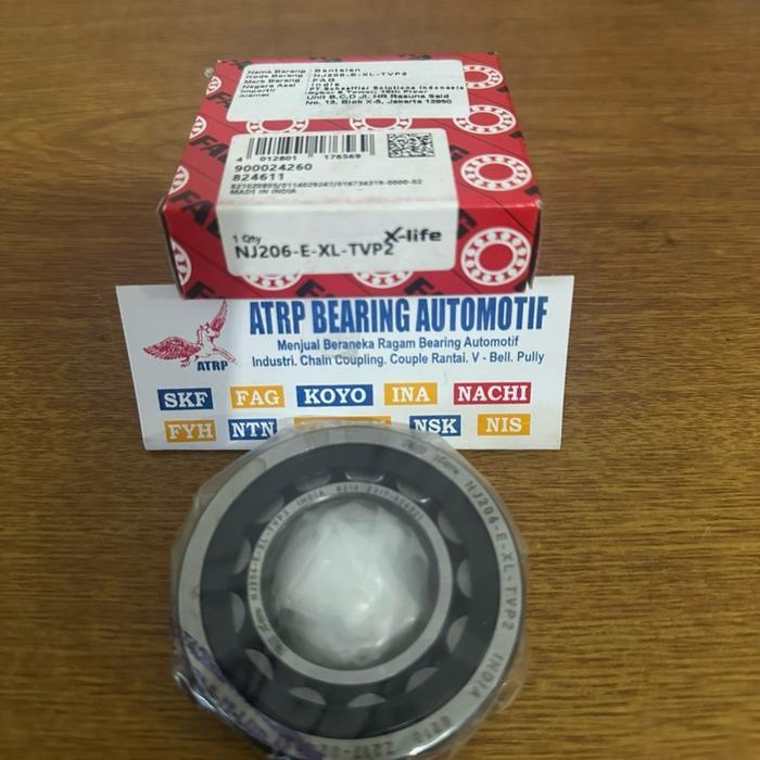 Cylindrical Roller Bearing Single Row NJ206-E-XL-TVP2 FAG NJ 206 E XL TVP2 FAG ORIGINAL