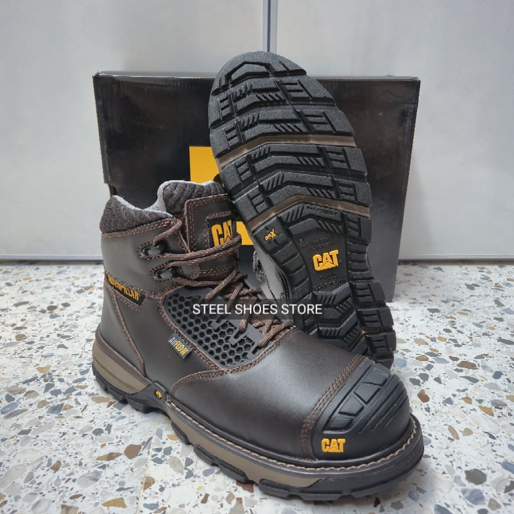 Caterpillar Safety Excavator Superlite Cool Carbon Brown Composite Toe Original